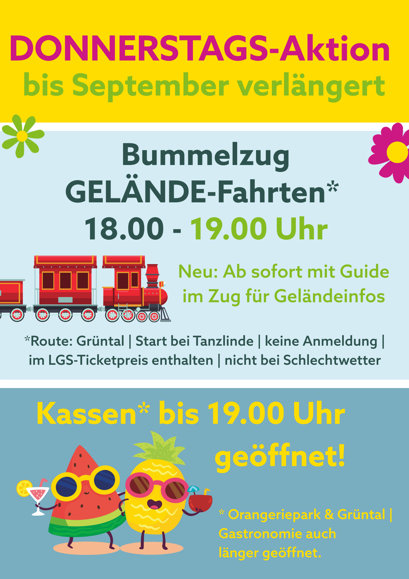 Bummelzug Aktion August+September